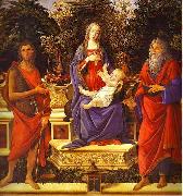 Virgin and Child Enthroned between Saint John the Baptist and Saint John the Evangelist Sandro Botticelli